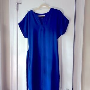 Vibrant Blue Anthropologie V-Neck Dress